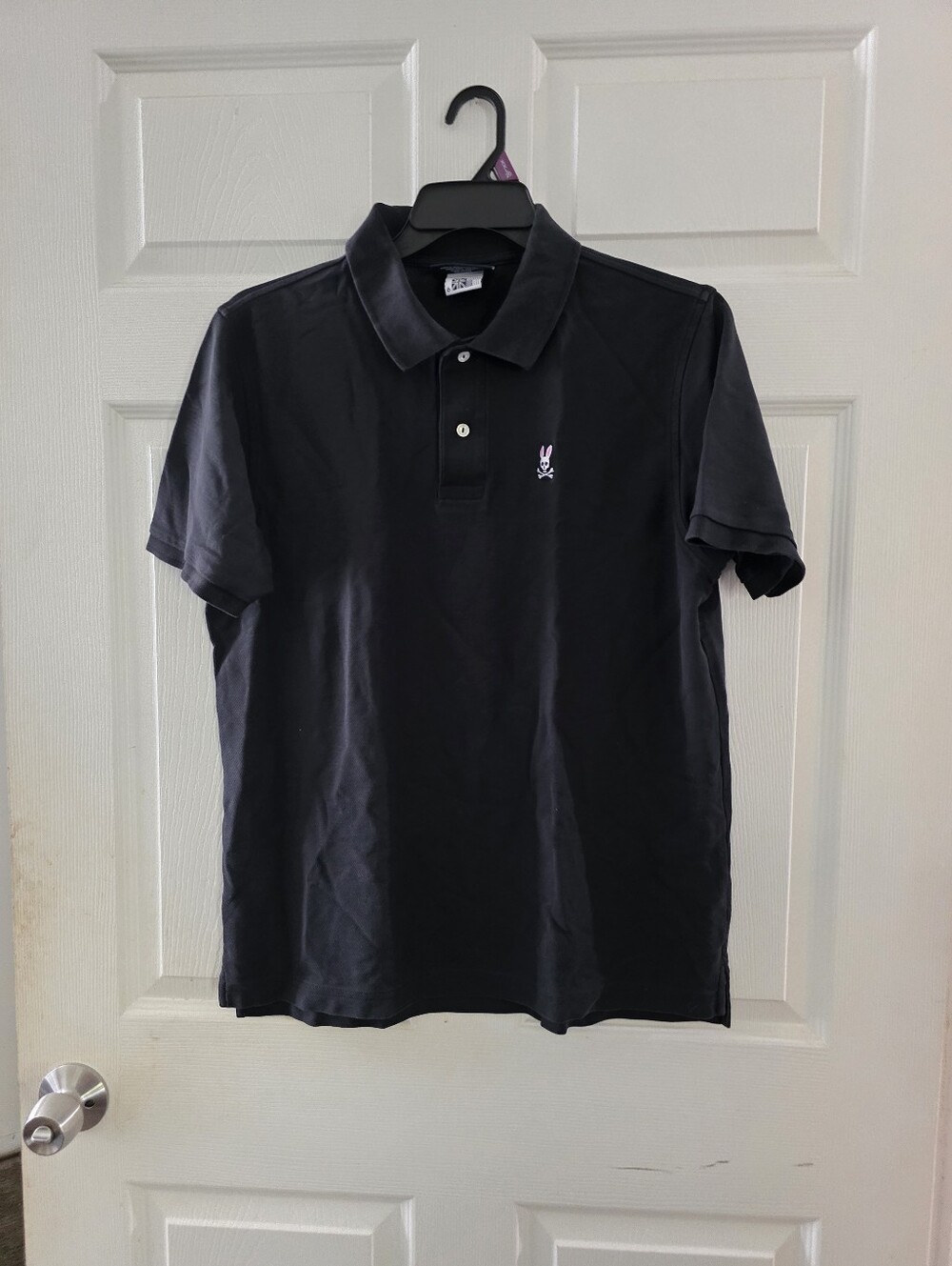 Men Size 6 Large Bad Bunny Classic Polo Black